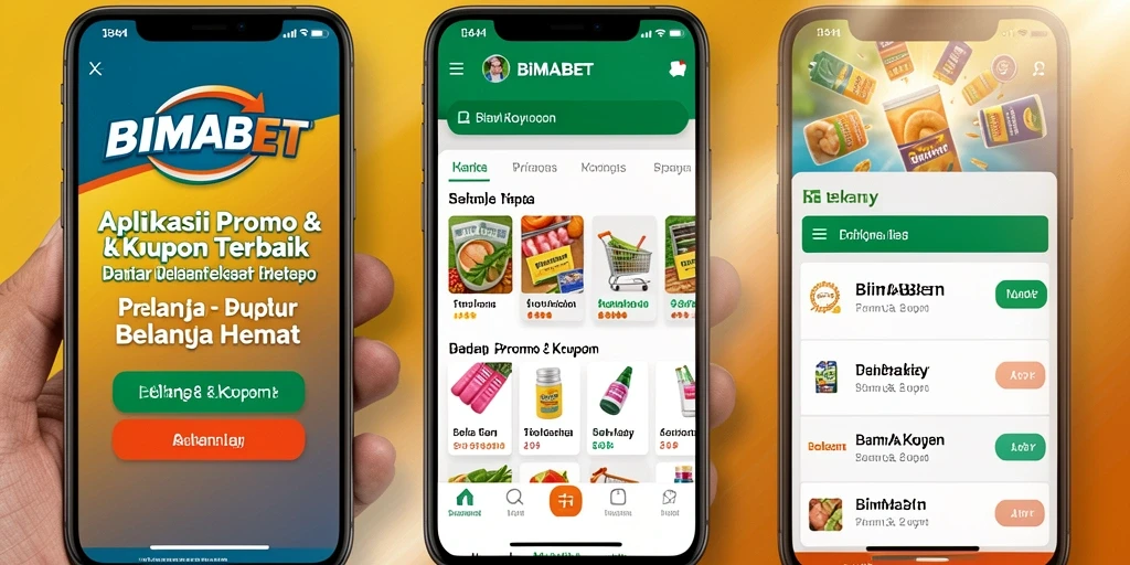 Screenshot antarmuka utama aplikasi BIMABET untuk Promo & Kupon.