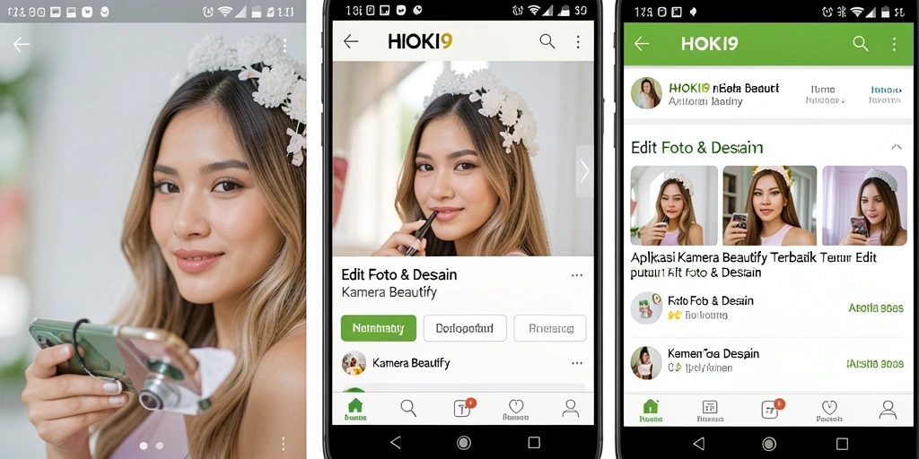 Antarmuka HOKI9 yang sederhana dan intuitif untuk pengeditan foto.