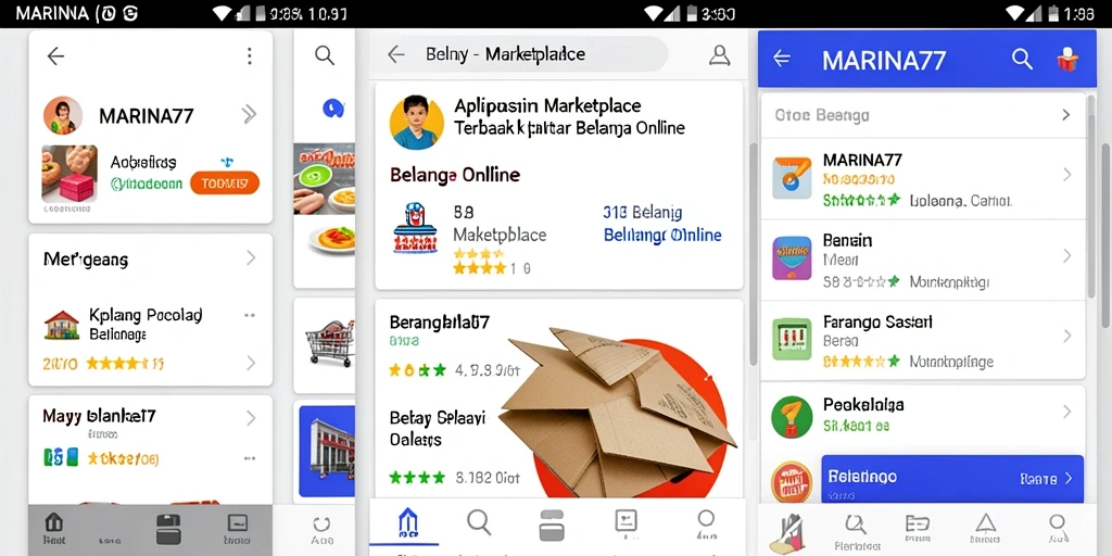 Tampilan antarmuka aplikasi MARINA77 yang menarik dan mudah digunakan.