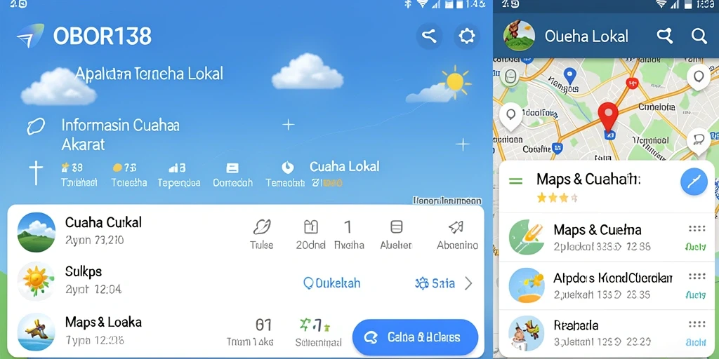 Tampilan antarmuka <strong>OBOR138</strong> yang memudahkan pengguna untuk melihat cuaca lokal.