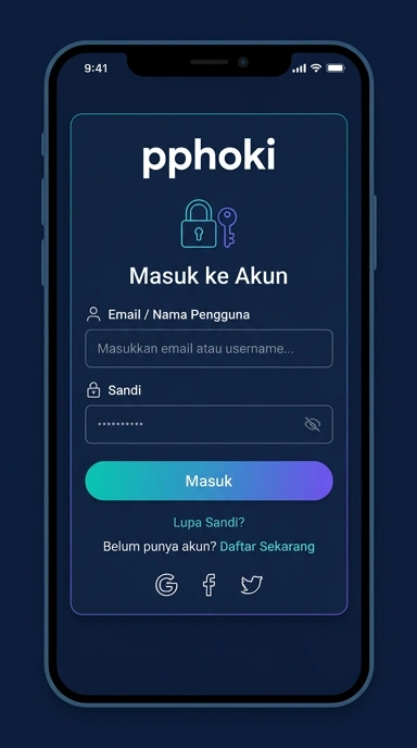 Masuk ke Akun pphoki Anda di Android